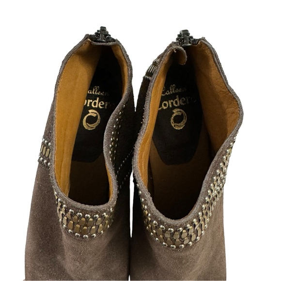 Calleen Cordero Metallic Brown Handcrafted SOMBRA Ankle Boots 9.5 - Picture 6 of 12